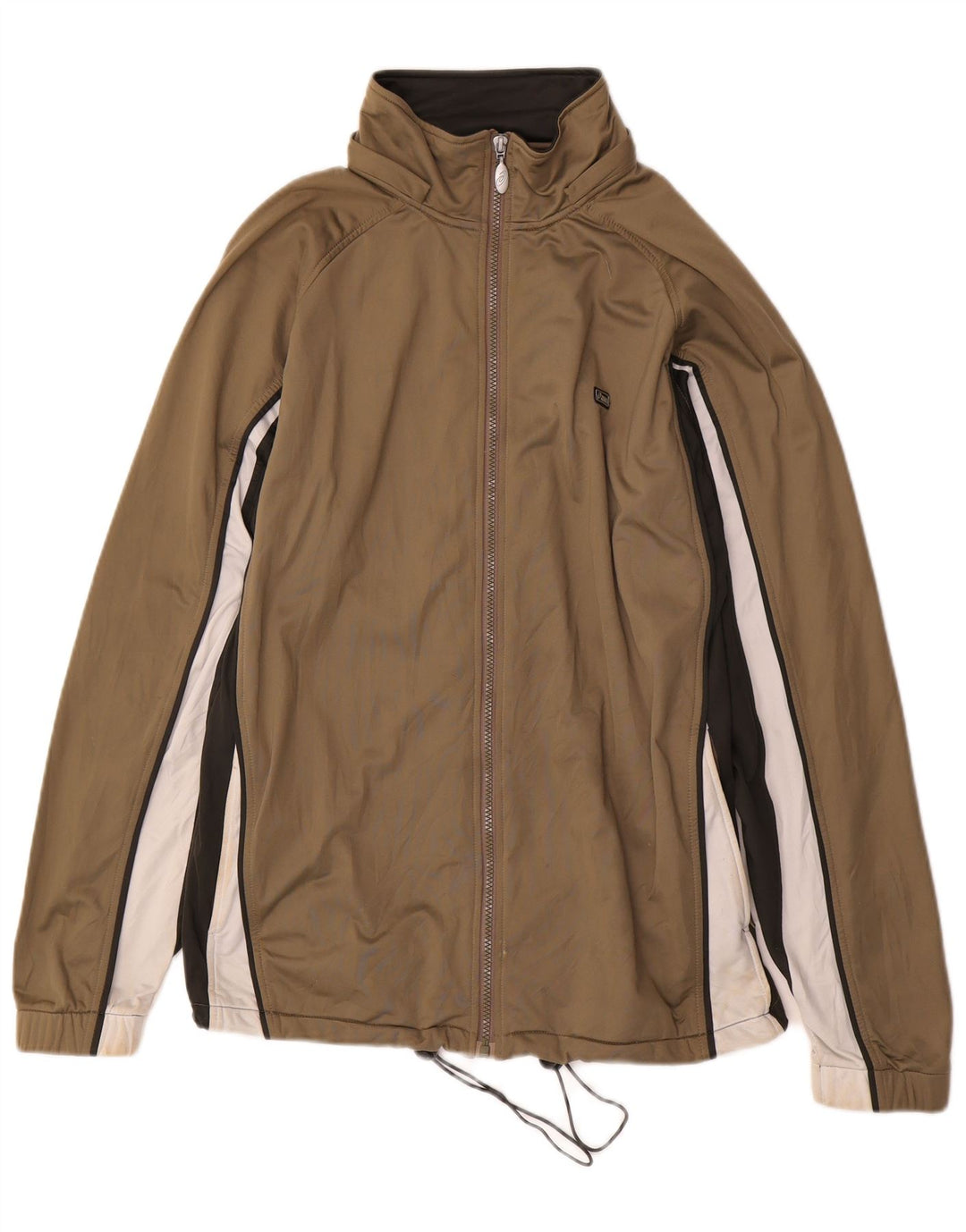 Giacca da ginnastica da uomo Asics, giacca in poliestere color block medio kaki