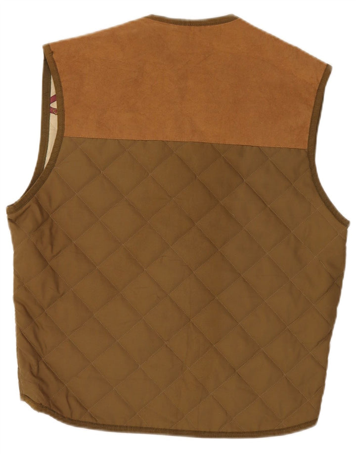 Gilet trapuntato da uomo Casucci UK 36 piccolo poliestere kaki