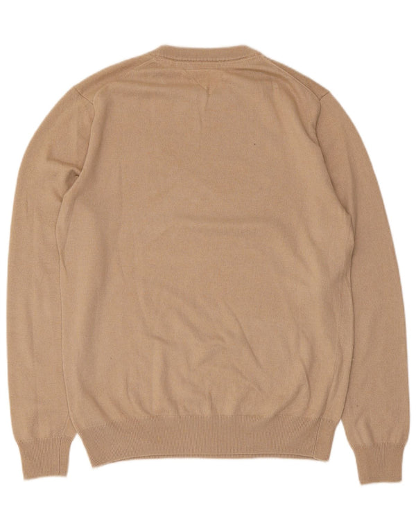 Maglione maglione girocollo da uomo Guess beige medio in poliammide