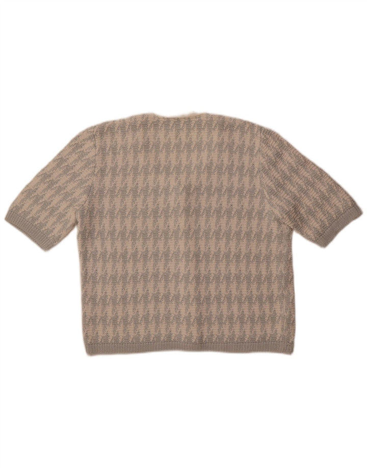 Maglione cardigan da donna Giesswein EU 38 pied de poule bianco medio