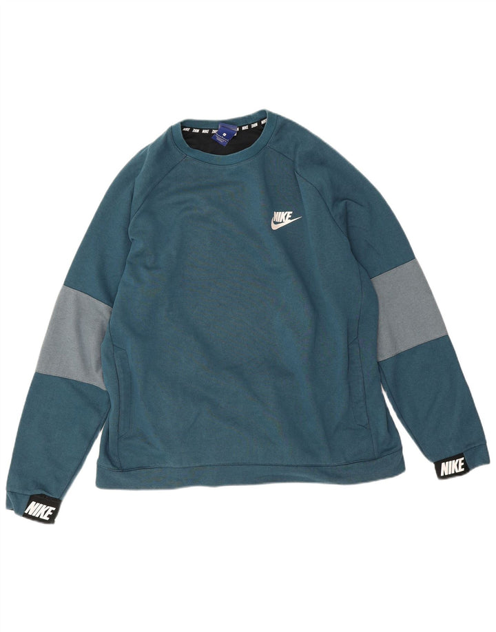 Felpa da uomo Nike Felpa grande color block blu