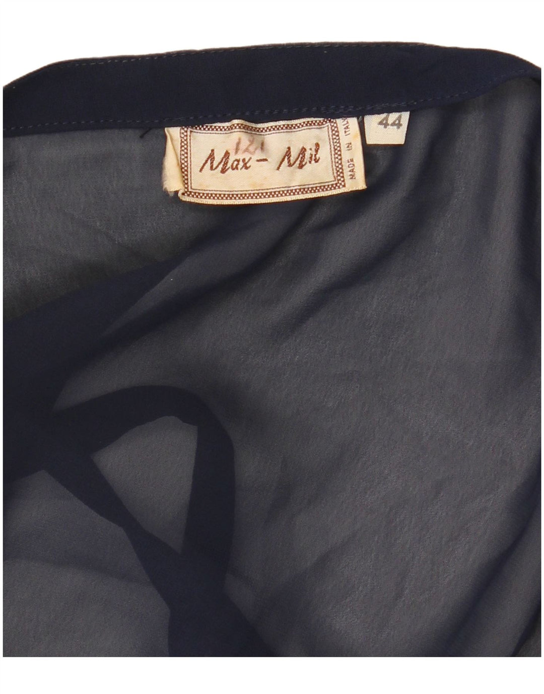 Canottiera vintage da donna IT 44 medio blu navy floreale