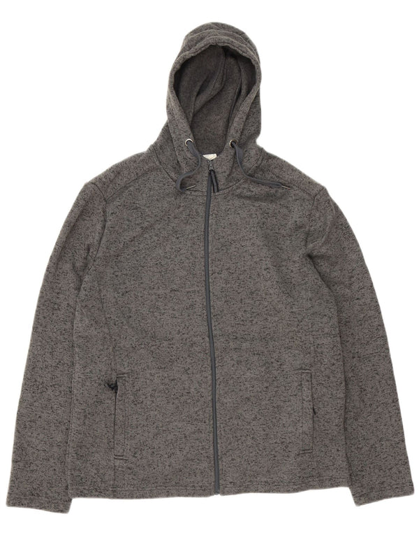Felpa con cappuccio e zip da uomo Mountain Warehouse XL Poliestere chiazzato grigio