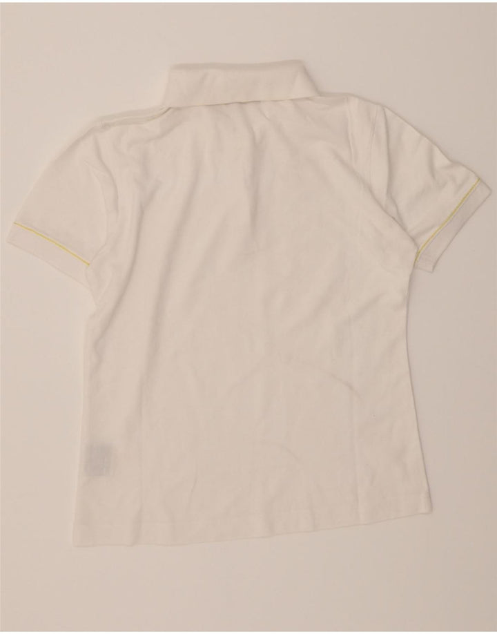 KAPPA Womens Polo Shirt UK 14 Medium White Cotton Vintage Kappa and Second-Hand Kappa from Messina Hembry 