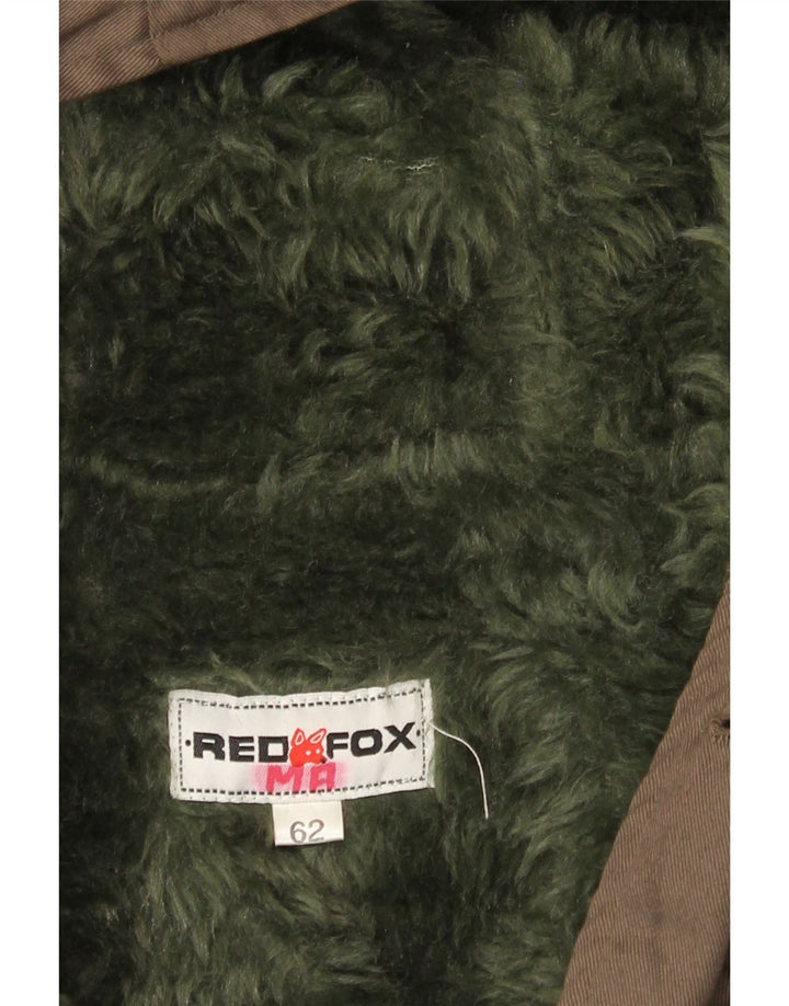 Giacca parka vintage da uomo con cappuccio IT 62 6XL Marrone