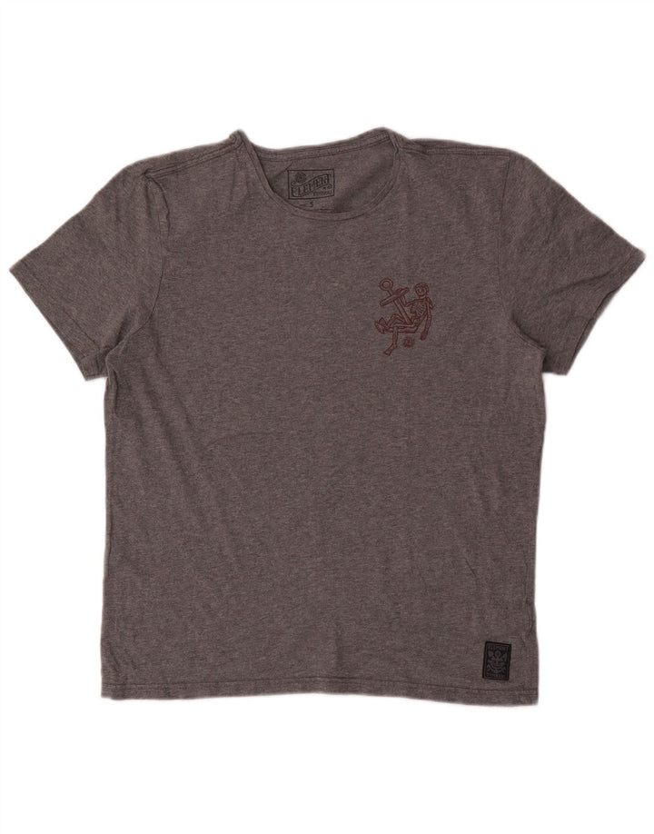 T-shirt grafica da uomo Element Top piccola grigia