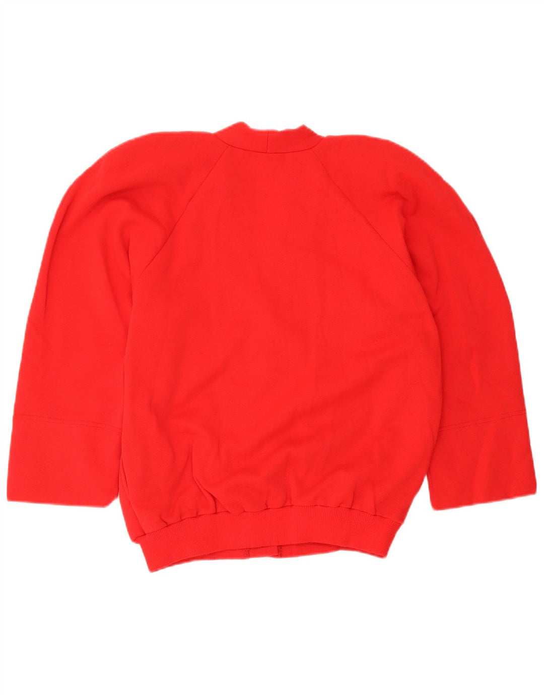 Maglione cardigan oversize da donna vintage UK 10 piccolo cotone rosso