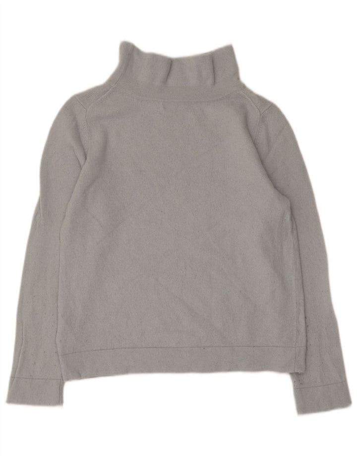 Maglione maglione a collo alto da donna Hobbs UK 14 grande lana grigia