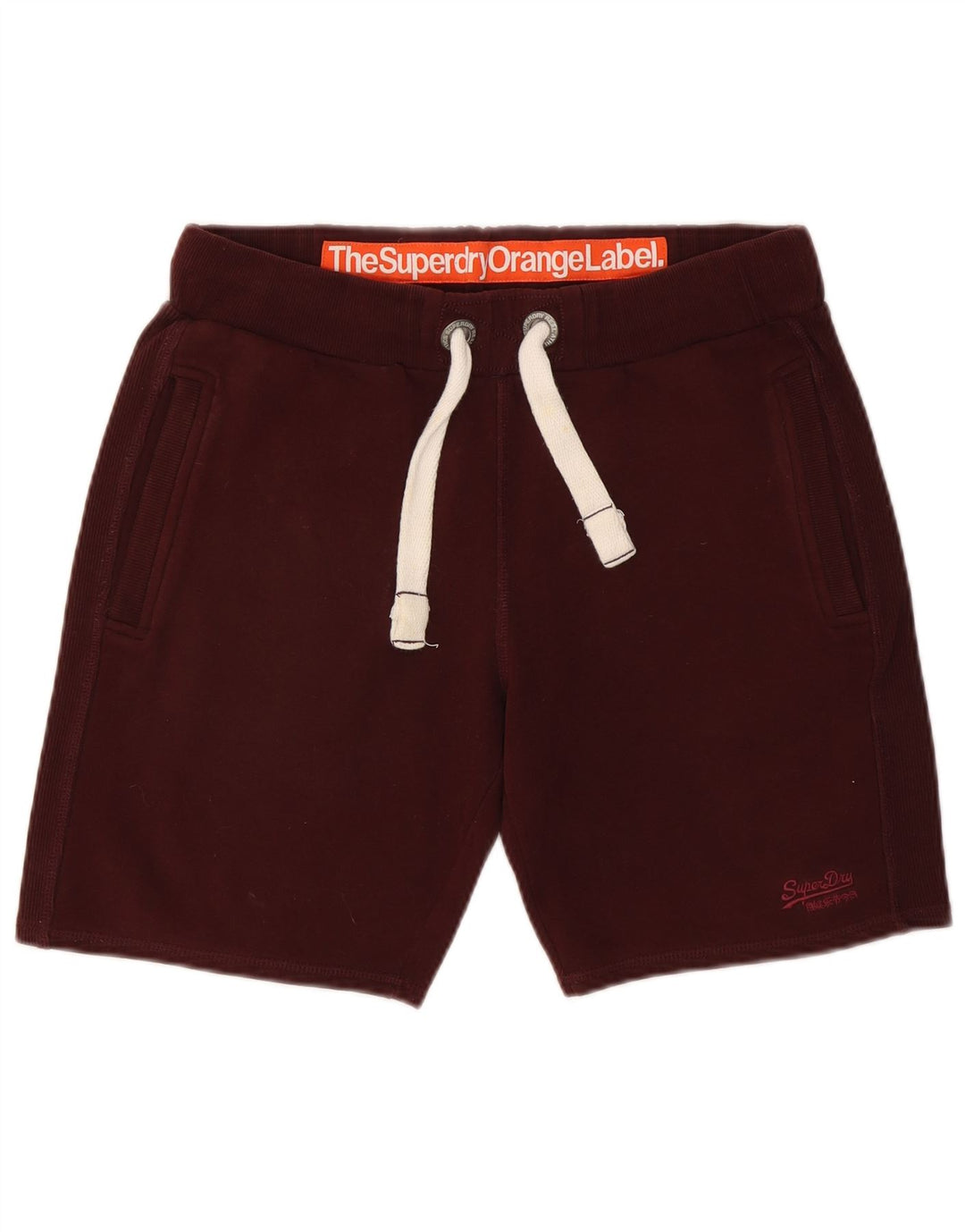 Pantaloncini sportivi da uomo Superdry in cotone bordeaux medio
