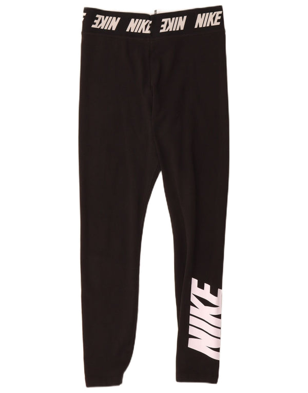 Leggings grafici da donna Nike UK 12 cotone medio nero