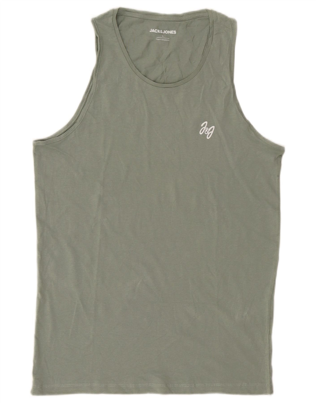 Jack & Jones Canottiera da uomo grande in cotone kaki