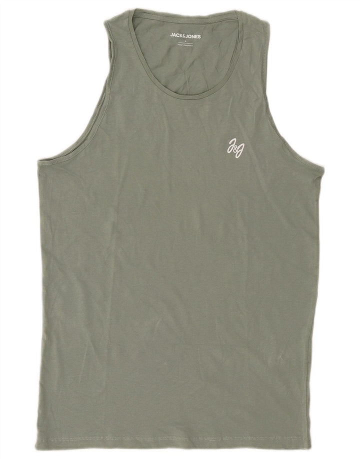 Jack & Jones Canottiera da uomo grande in cotone kaki