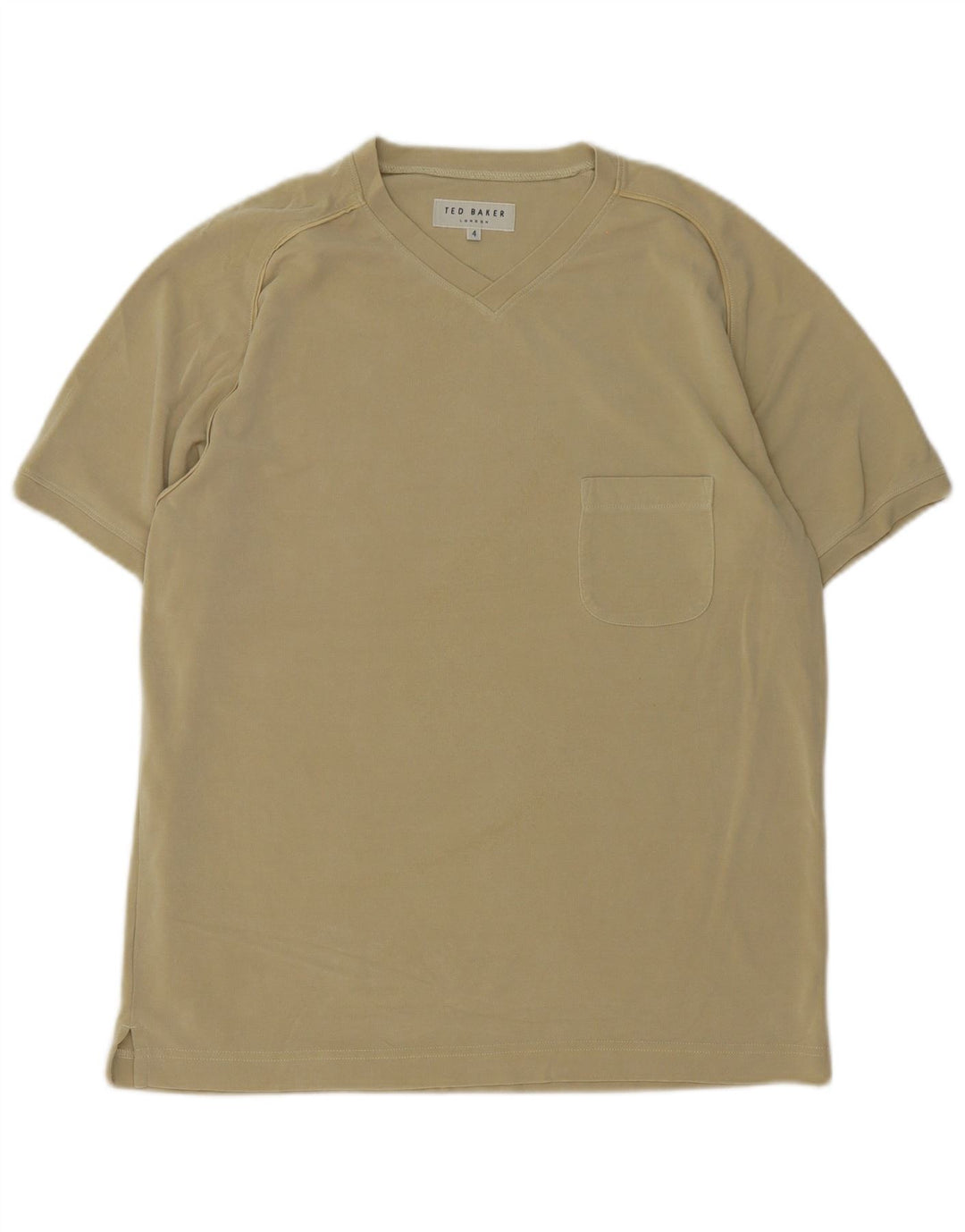 T-shirt da uomo Ted Baker taglia 4 grande in cotone kaki