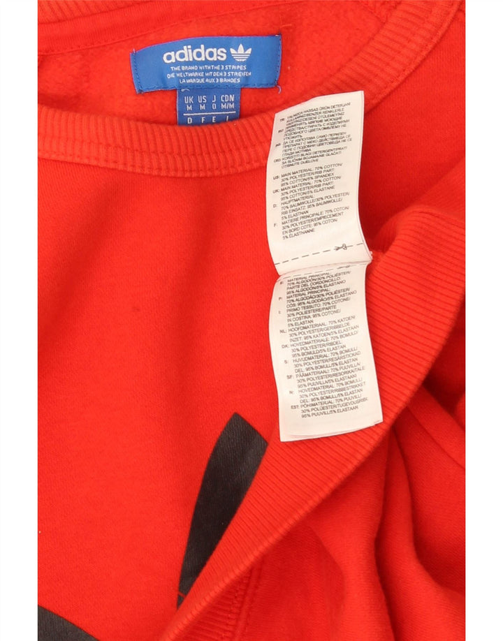 Felpa grafica da uomo ADIDAS maglione rosso medio in cotone