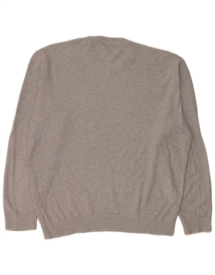 Maglione maglione girocollo da uomo Zara grande grigio
