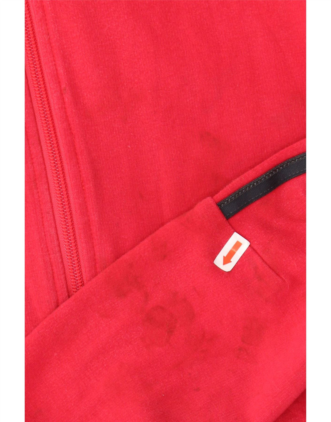 Giacca da tuta da donna ADIDAS UK 12 rosso medio in cotone