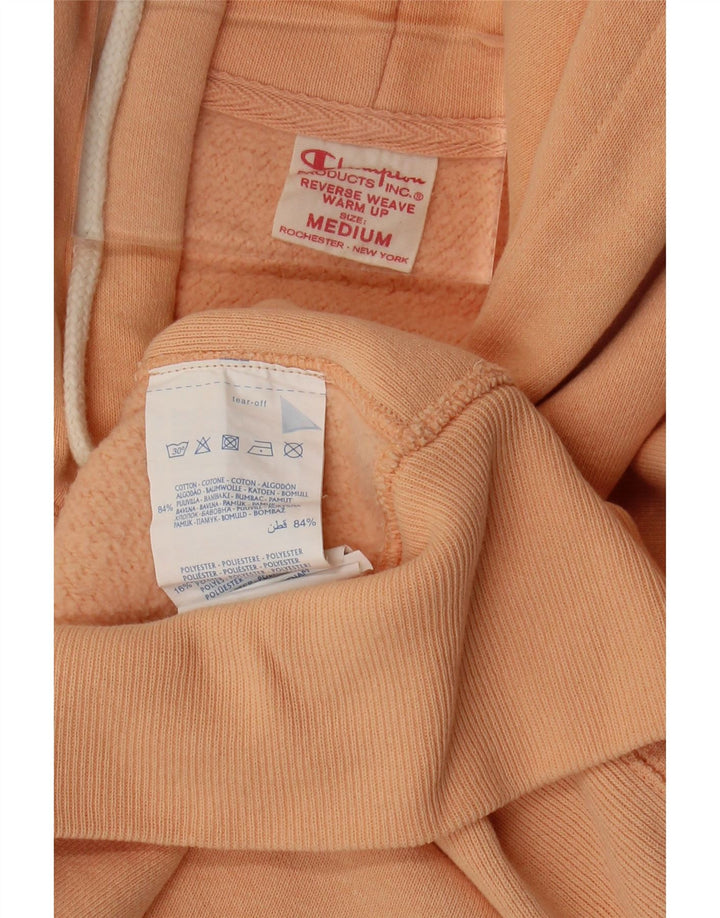 Maglione con cappuccio da uomo CHAMPION in cotone arancione medio