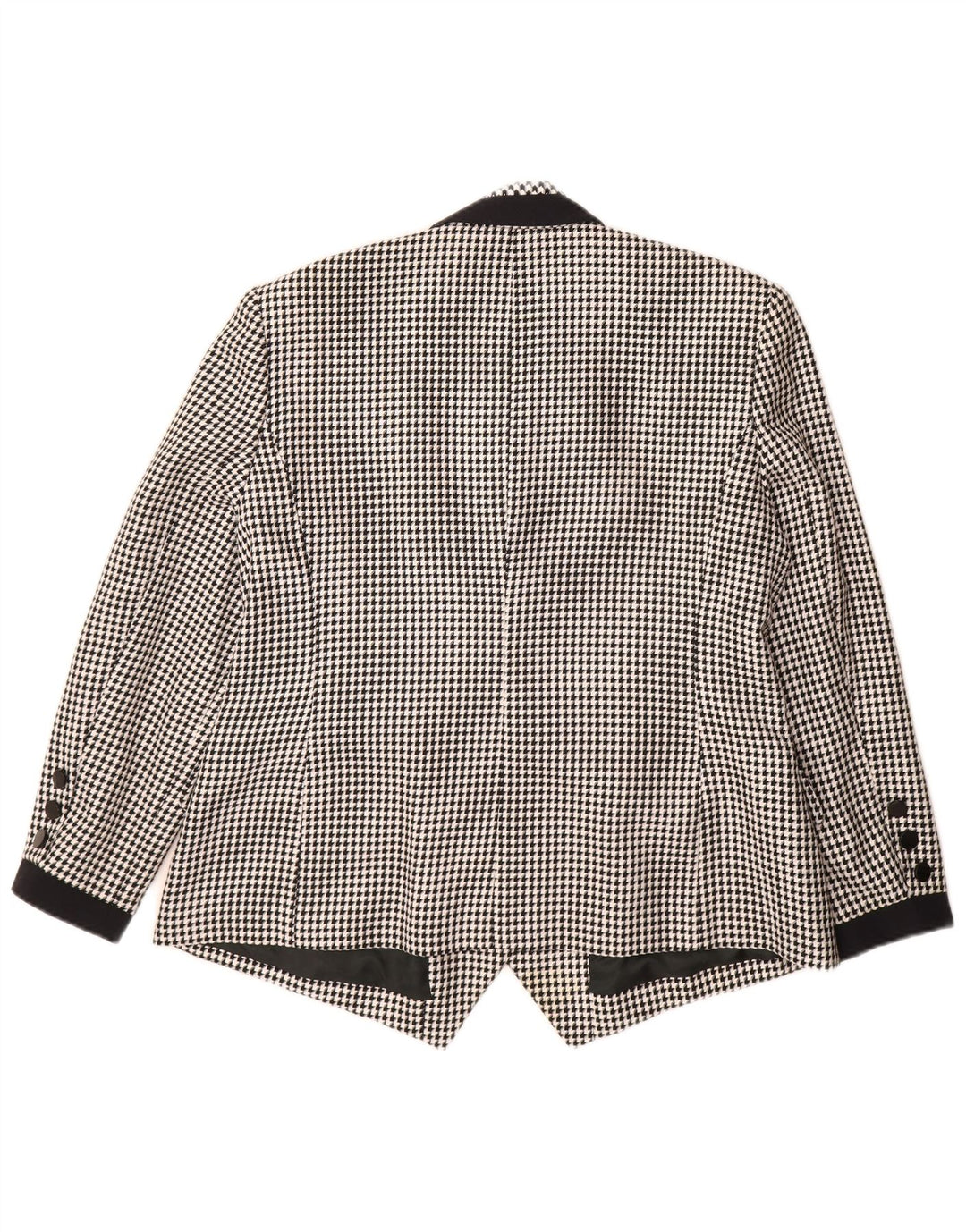 Giacca blazer doppiopetto da donna Hardob UK 20 2XL pied de poule nero