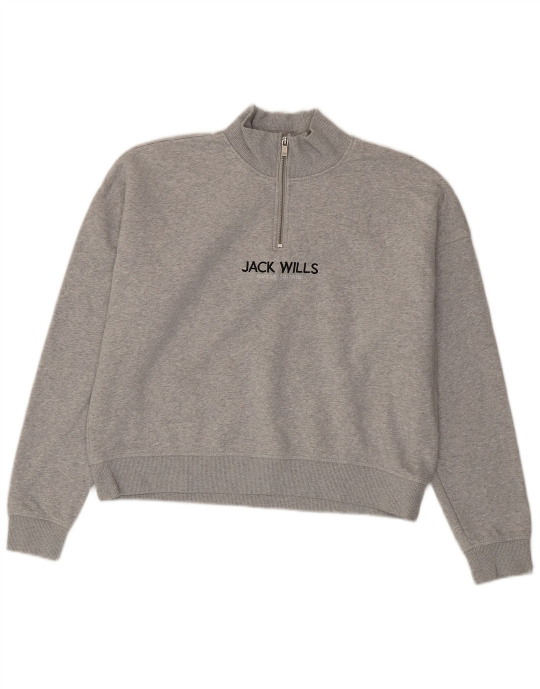 Felpa grafica oversize da donna Jack Wills UK 12 Grigio medio