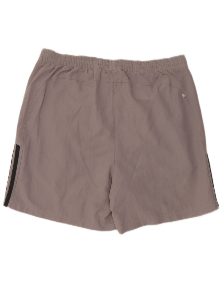 Pantaloncini sportivi Adidas da uomo in poliestere grigio medio