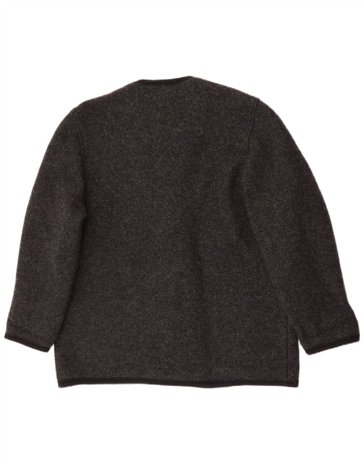 Giacca blazer da donna a 5 bottoni Wesenjak UK 18 XL Lana nuova chiazzata grigia