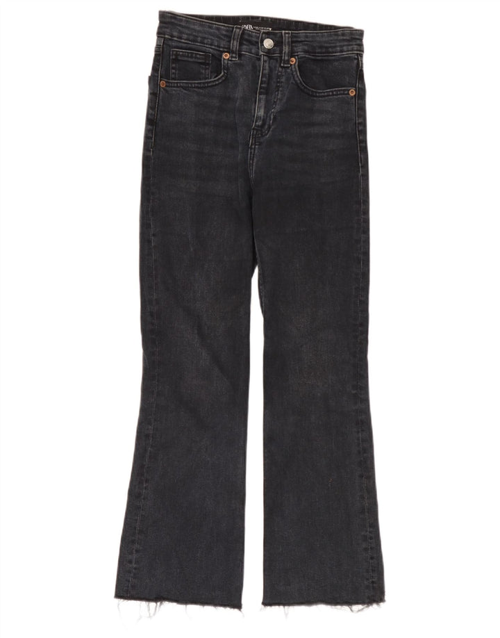 Jeans svasati da donna Zara EU 38 piccoli W28 L26 neri