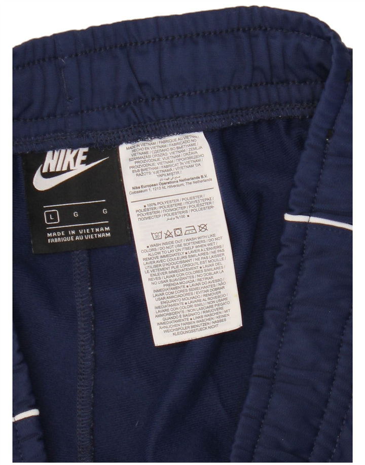 Pantaloni da tuta Nike da uomo, pantaloni da jogging, grandi, in poliestere blu navy