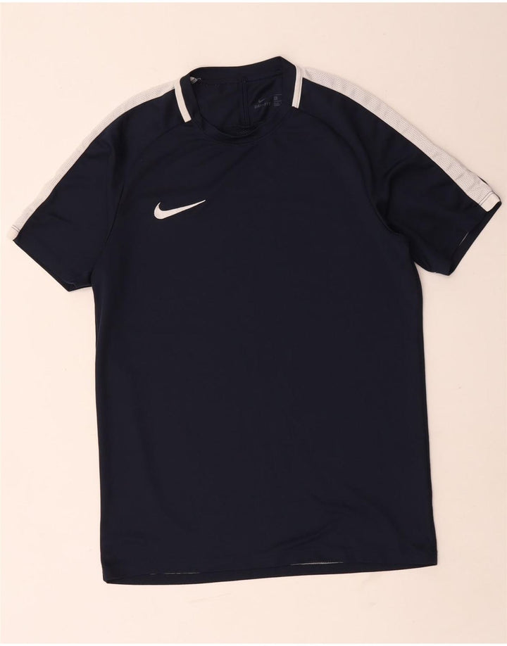 T-shirt Nike Dri Fit da uomo, piccola, color block blu navy