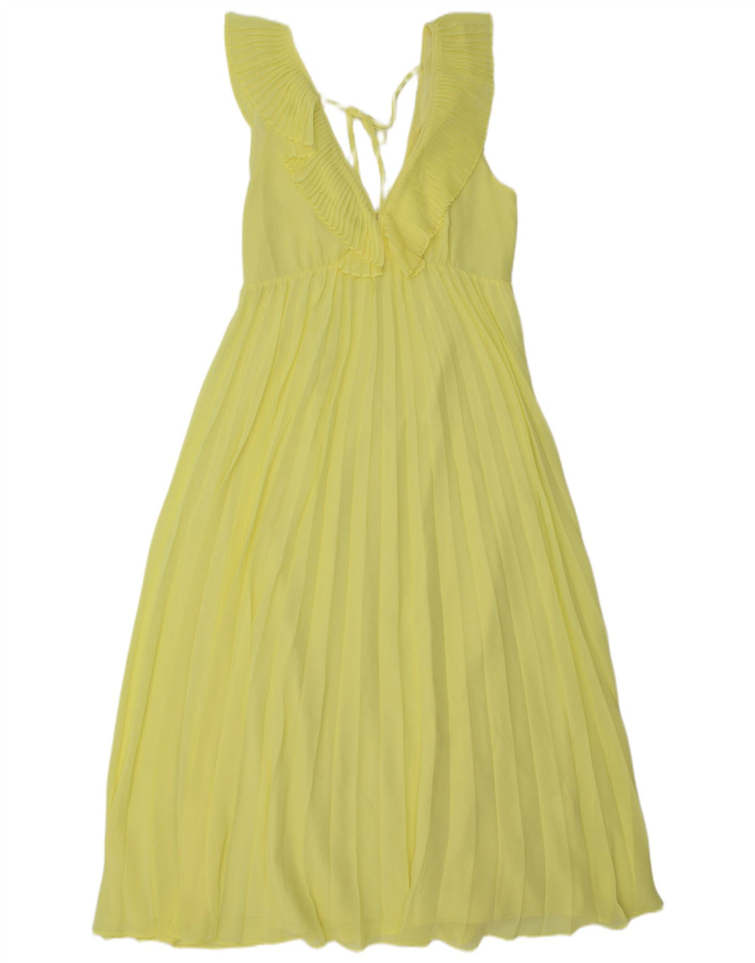 Vestito lungo senza maniche da donna Zara UK 12 giallo medio