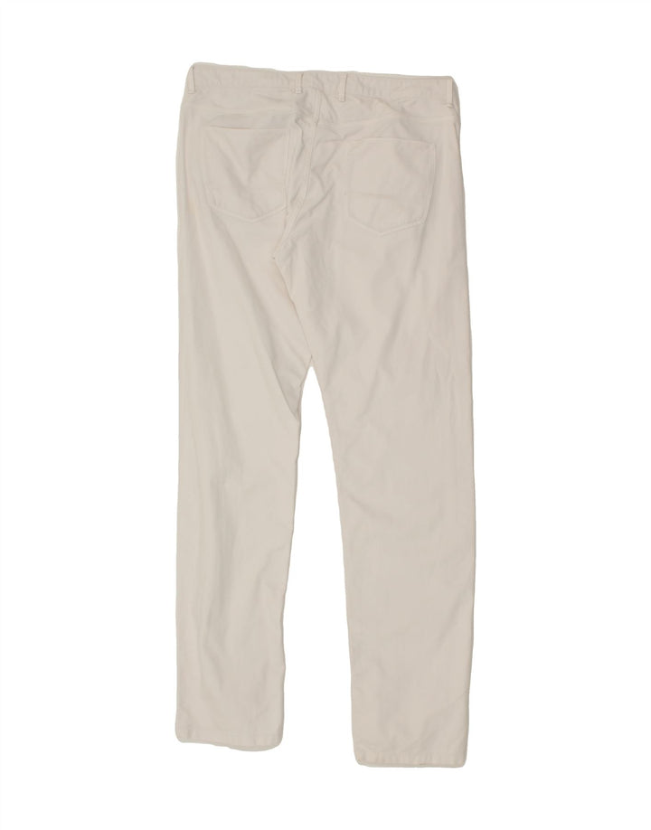 MASSIMO DUTTI Mens Slim Casual Trousers EU 44 Large W27 L33 White Vintage Massimo Dutti and Second-Hand Massimo Dutti from Messina Hembry 