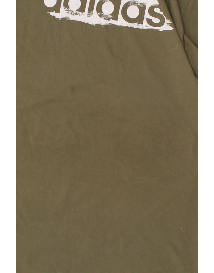 ADIDAS Mens Graphic T-Shirt Top Medium Green Vintage Adidas and Second-Hand Adidas from Messina Hembry 