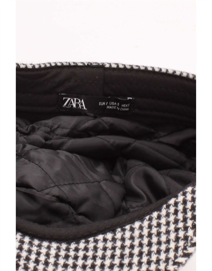 Berretto da strillone da donna Zara piccolo pied de poule nero