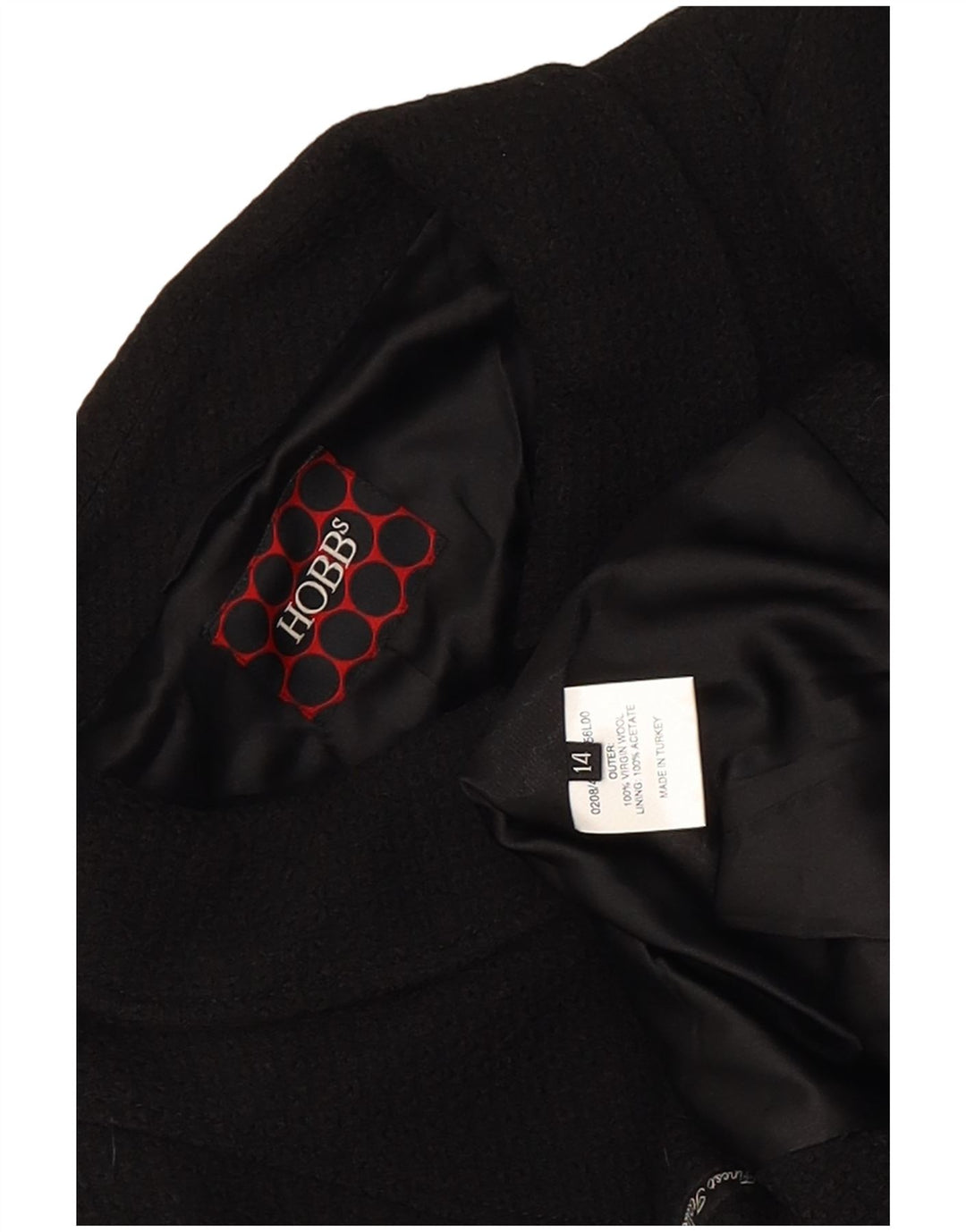 Giacca Bolero da donna Hobbs UK 14 media lana vergine nera