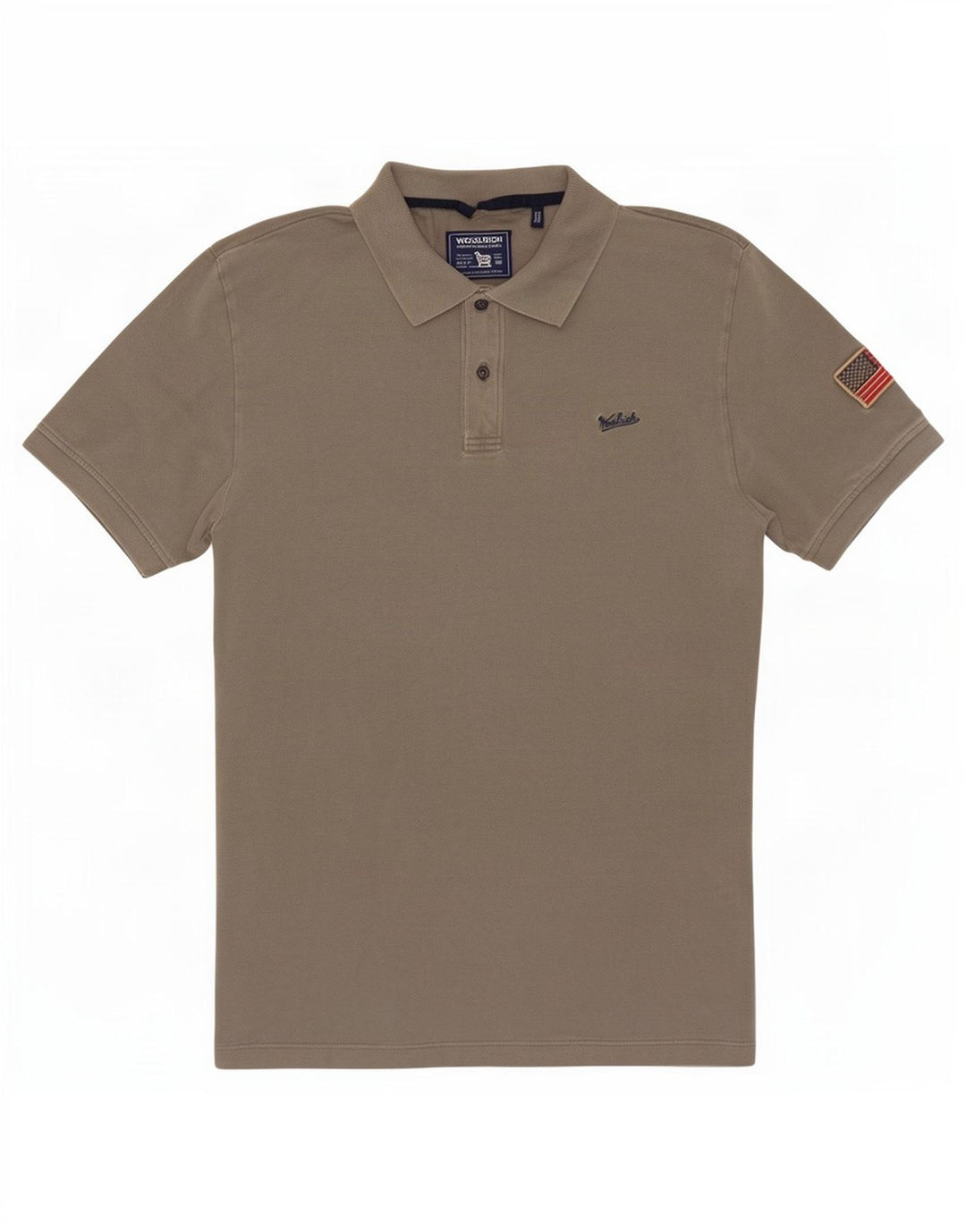 Polo da uomo Woolrich piccola in cotone grigio