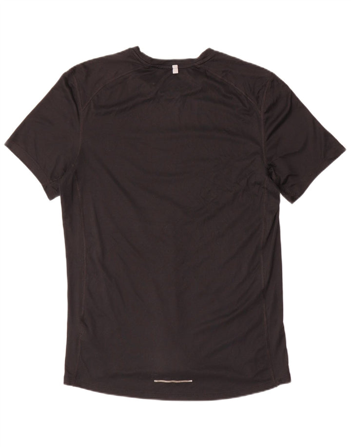 T-shirt Nike da uomo Dri Fit, top in poliestere nero medio