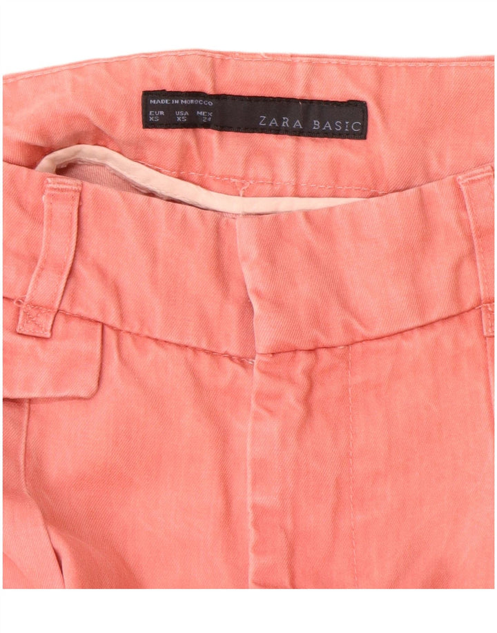 Pantaloni chino con pegging da donna Zara XS W24 L29 Lyocell rosa