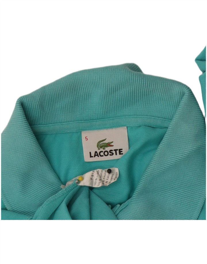 Polo da uomo Lacoste taglia 5 grande in cotone turchese