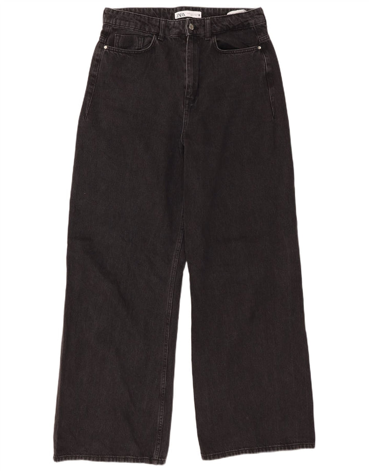 Jeans Zara da donna a gamba larga EU 40 medio W30 L31 neri