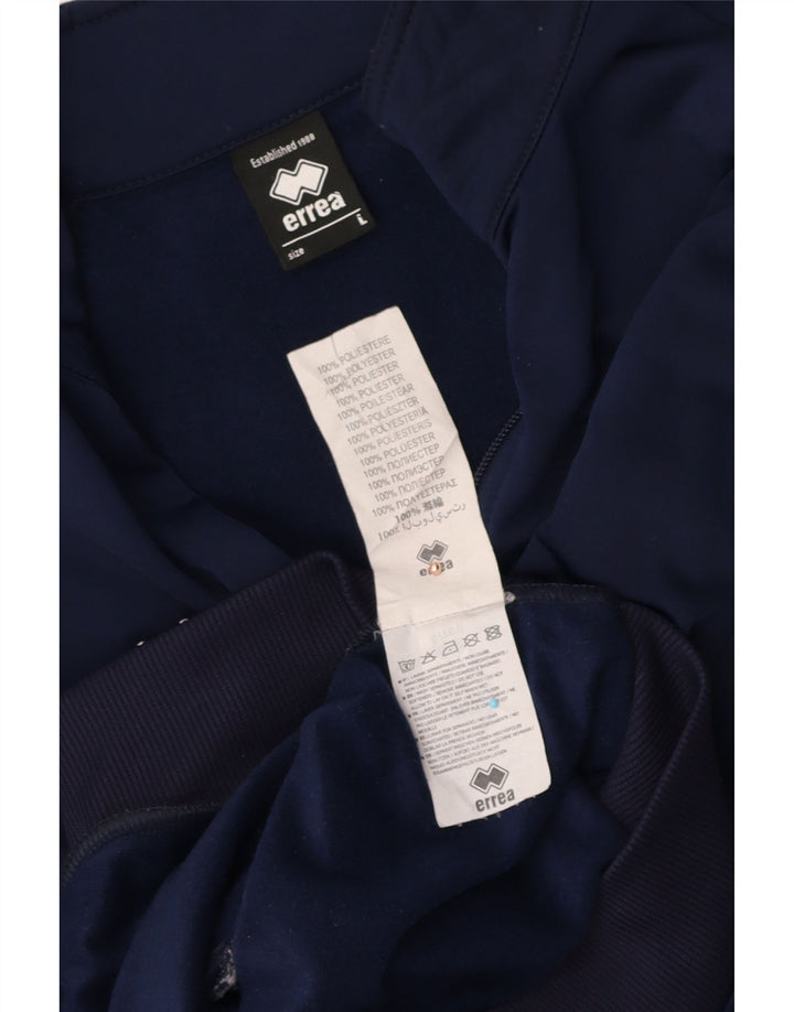ERREA Womens Graphic Tracksuit Top Jacket UK 16 Large Navy Blue Polyester