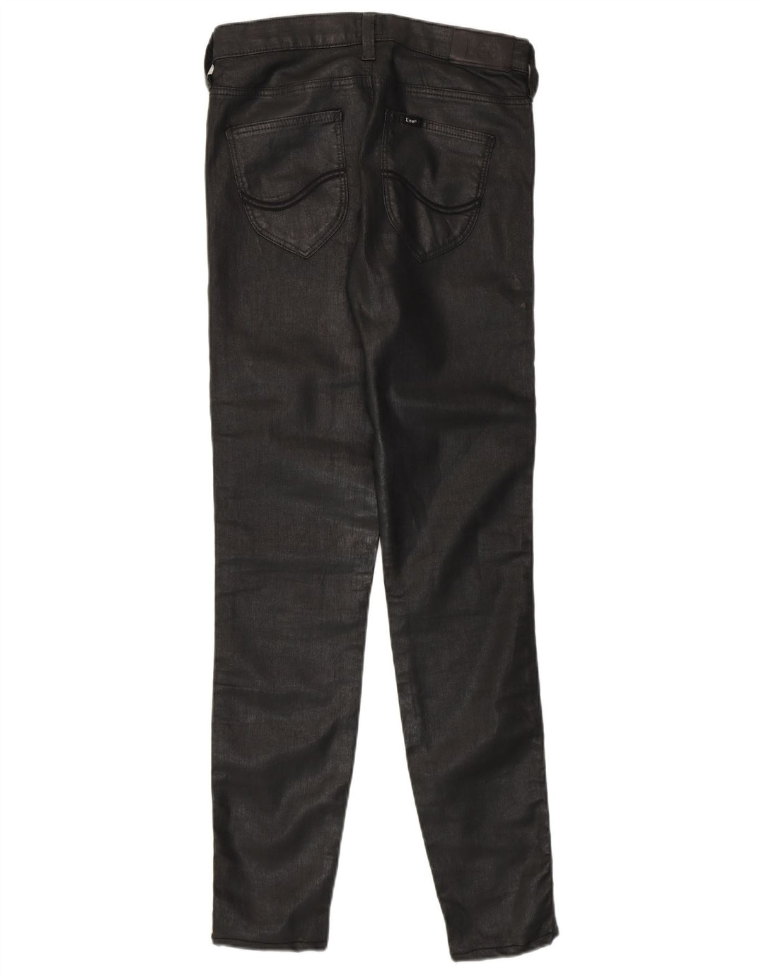 Pantaloni Jegging cerati da donna Lee W28 L29 cotone nero