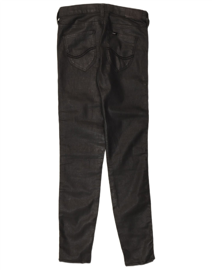 Pantaloni Jegging cerati da donna Lee W28 L29 cotone nero