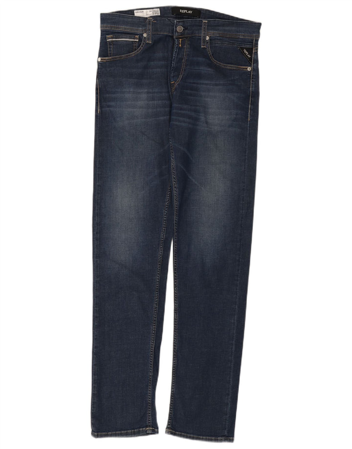 Replay Jeans Grover Slim da donna W30 L32 Blu Navy