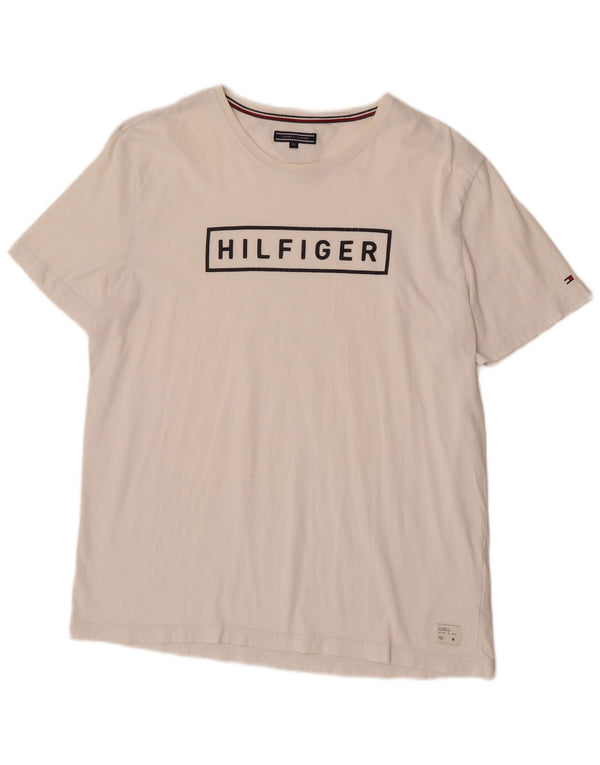 T-shirt grafica da uomo con vestibilità regolare Tommy Hilfiger 2XL cotone bianco