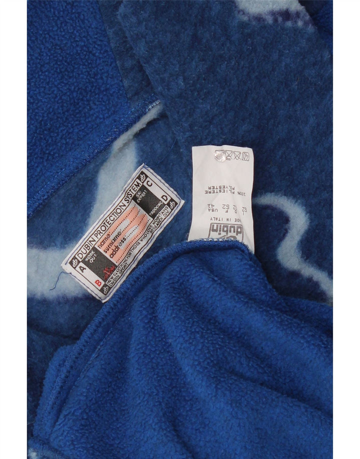 Maglione in pile da uomo con zip e collo Dubin IT 52 Large Blu geometrico in poliestere