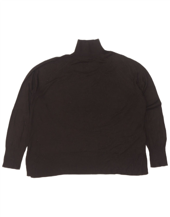 Maglione maglione collo alto da donna Zara UK 14 viscosa nera media
