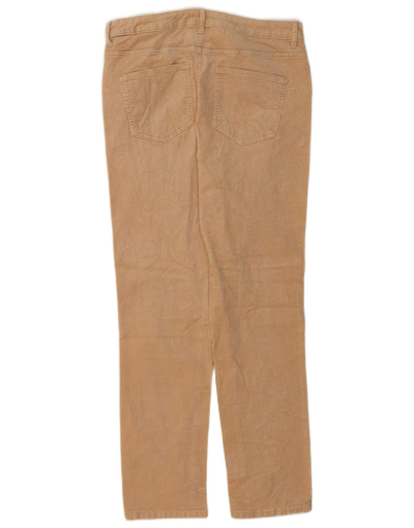 Pantaloni di velluto a coste affusolati da donna Marks & Spencer UK 16 Large W34 L30 Beige
