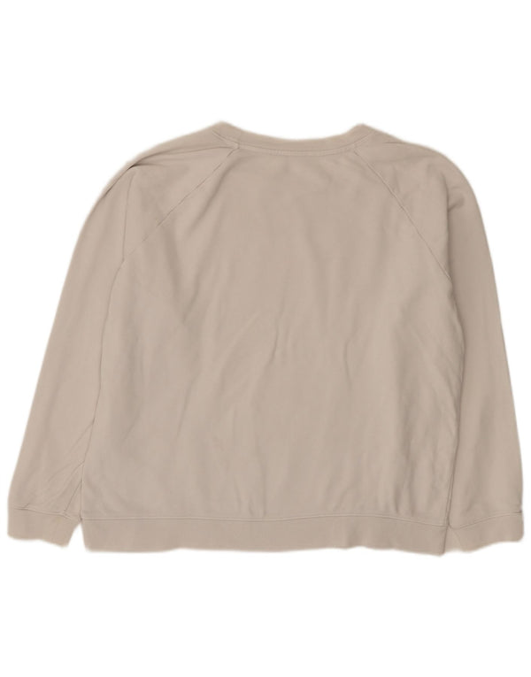 Levi's Donna Felpa oversize con grafica Maglione UK 16 Large Cotone bianco