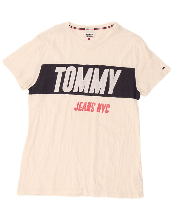 T-shirt grafica da uomo con vestibilità regolare Tommy Hilfiger Top Large White Colourblock