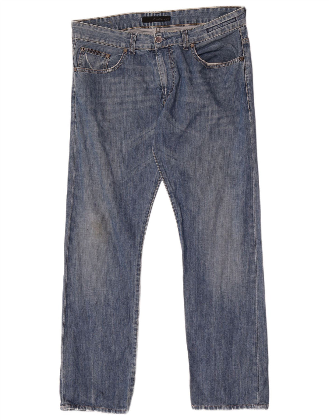 Jeans dritti da uomo Calvin Klein W32 L30 cotone blu