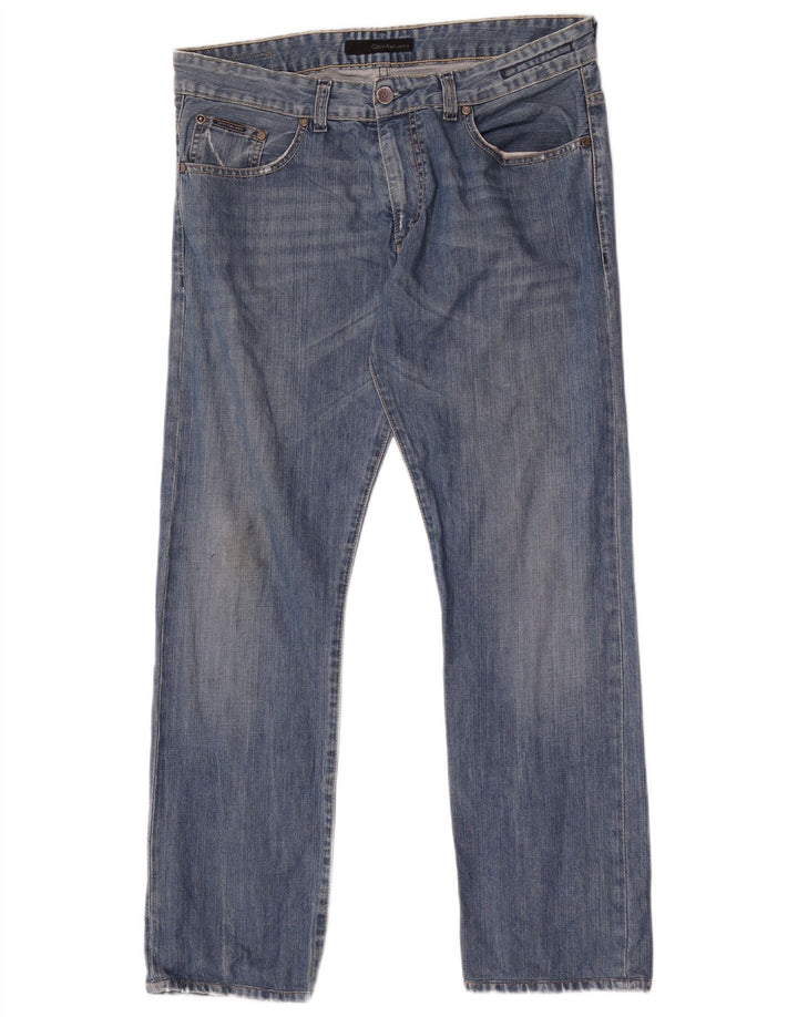 Jeans dritti da uomo Calvin Klein W32 L30 cotone blu